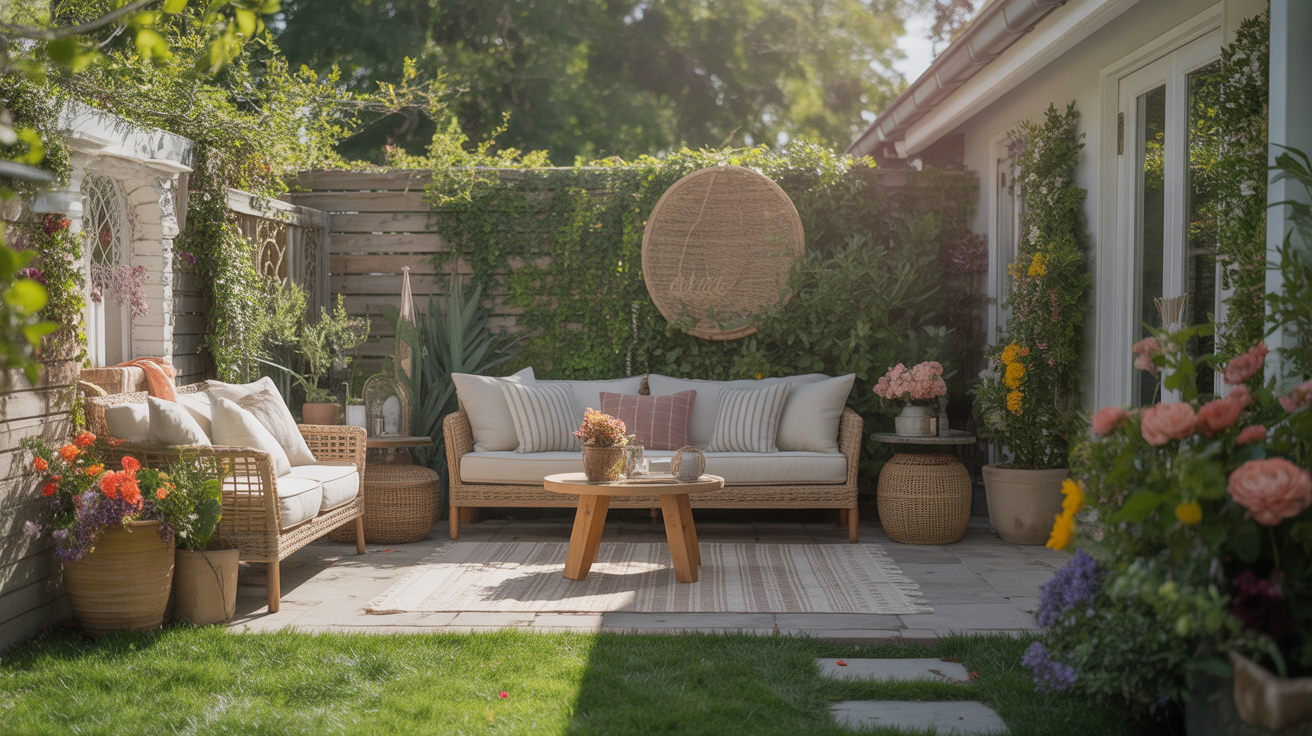 backyard transformation patio seating