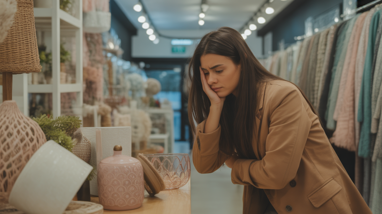disappointed shopper trendy decor