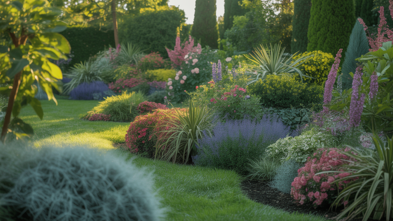 realistic landscaped garden