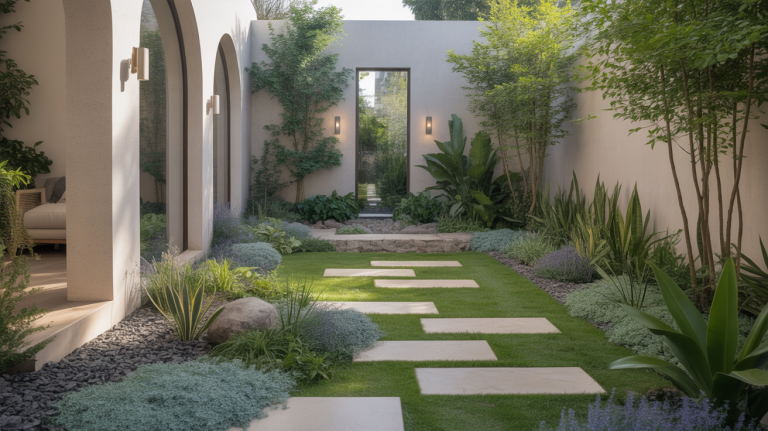 realistic outdoor garden