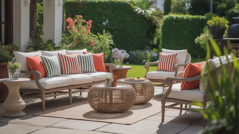 realistic outdoor patio