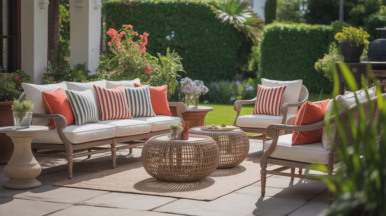realistic outdoor patio