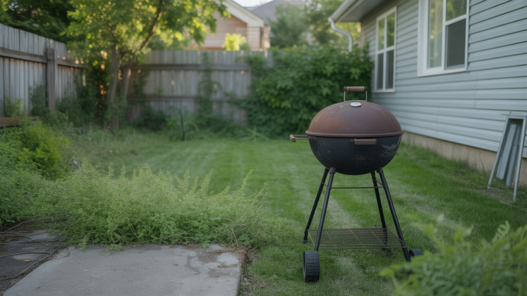 suburban backyard neglect