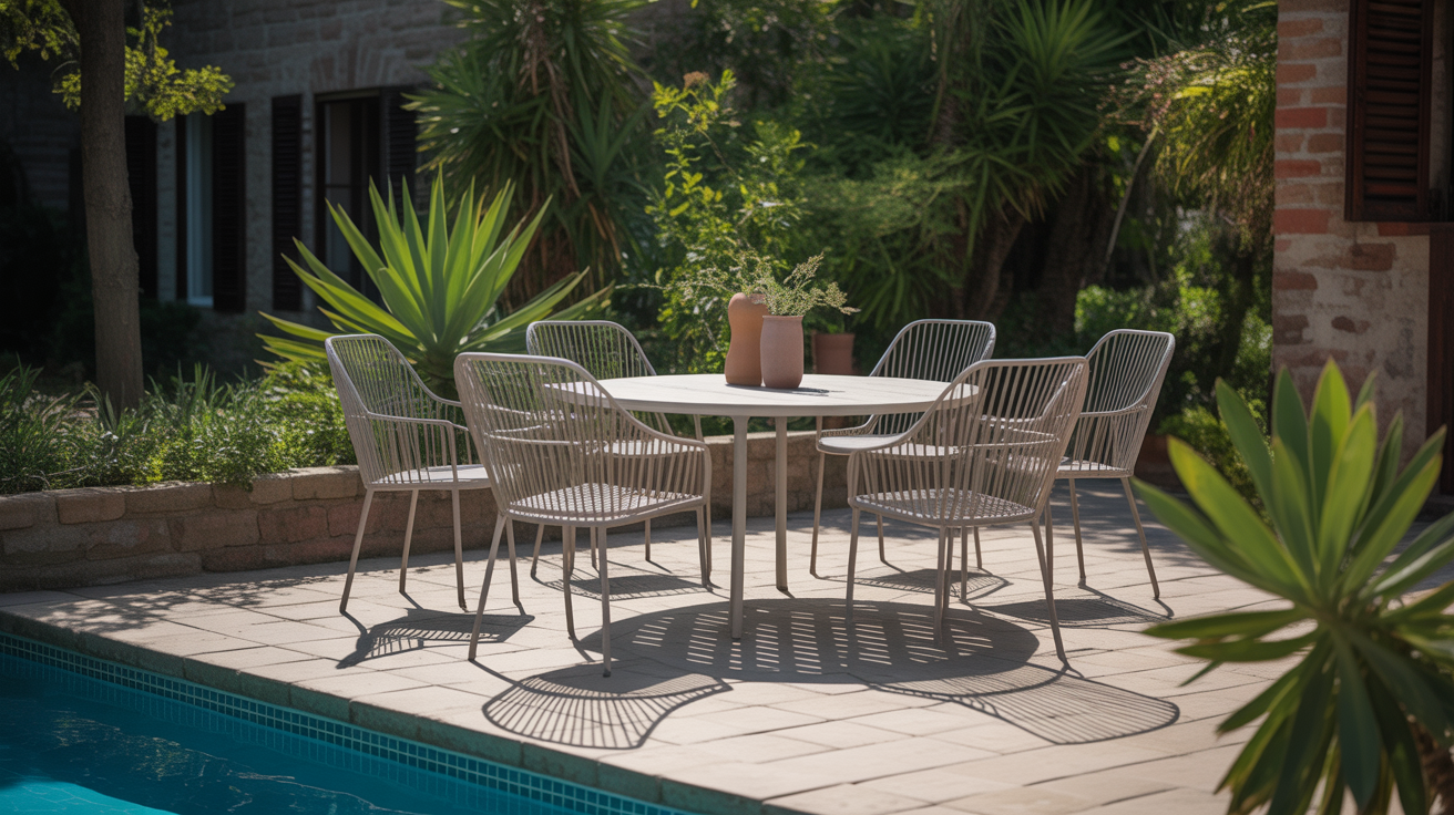 sunlit patio contrast